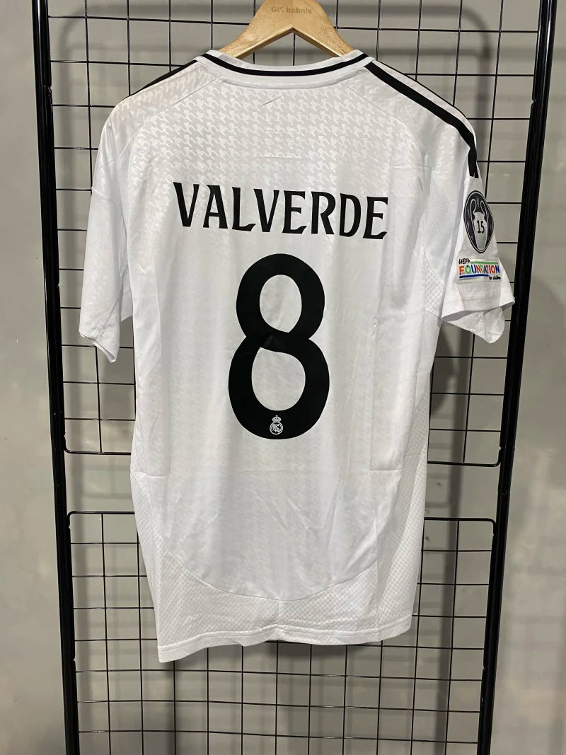 ウェア 24-25 RealMadrid  #8 VALVERDE Real Madrid 2024-25 Away Long Sleeve Soccer Jersey VALVERDE