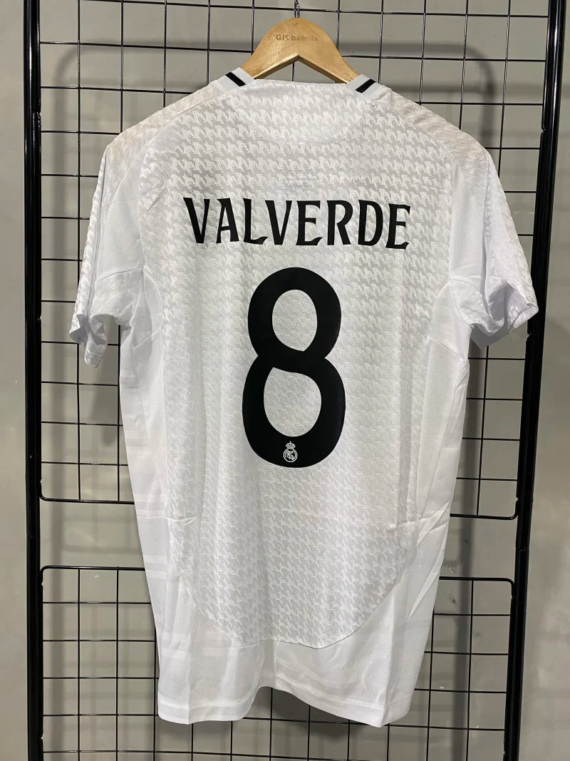 ウェア 24-25 RealMadrid  #8 VALVERDE Real Madrid 2024/25 Valverde #8 Home Jersey Shirt – Sports