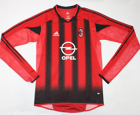 Camiseta retro AC Milan Home Manga Larga 2004/2005