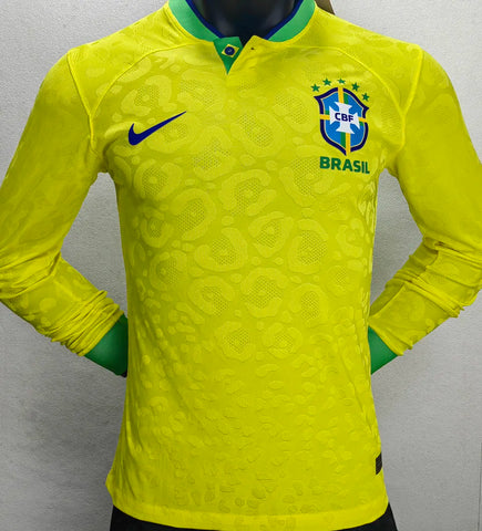 Camiseta retro Brasil Home Versión Jugador - Manga larga 2022/2023