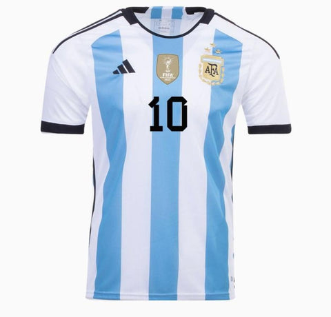 Camiseta Argentina Qatar 2022 - Tres Estrellas - 10 Messi